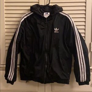 Vintage adidas winter coat hooded size large